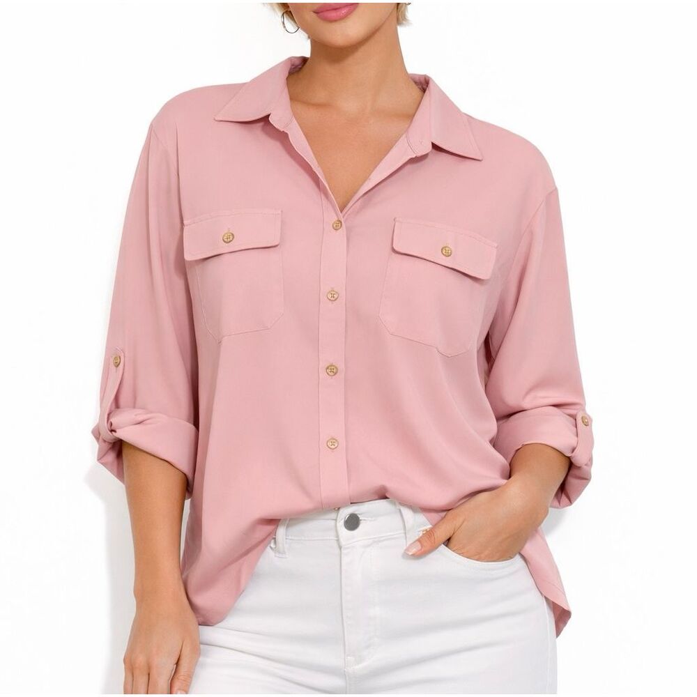 J. McLaughlin Pink Blouse